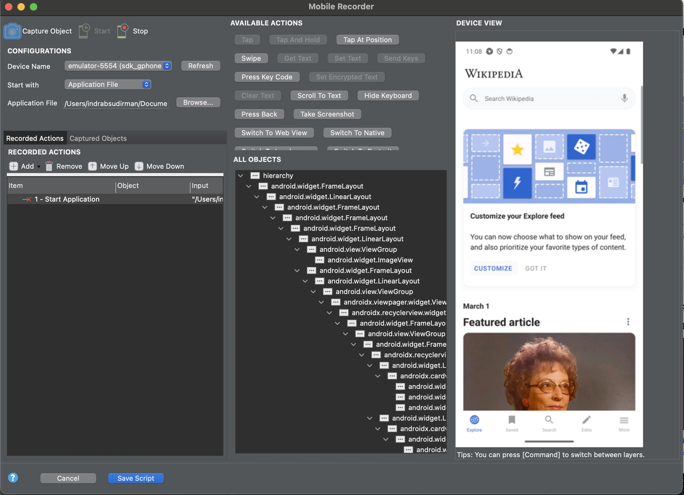 app-successfully-loaded-mobile-recorder