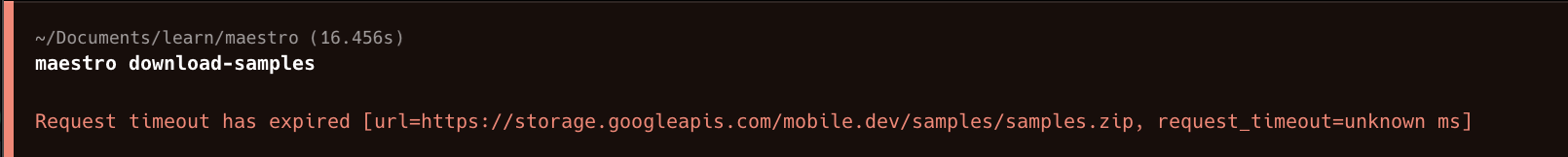maestro download-samples