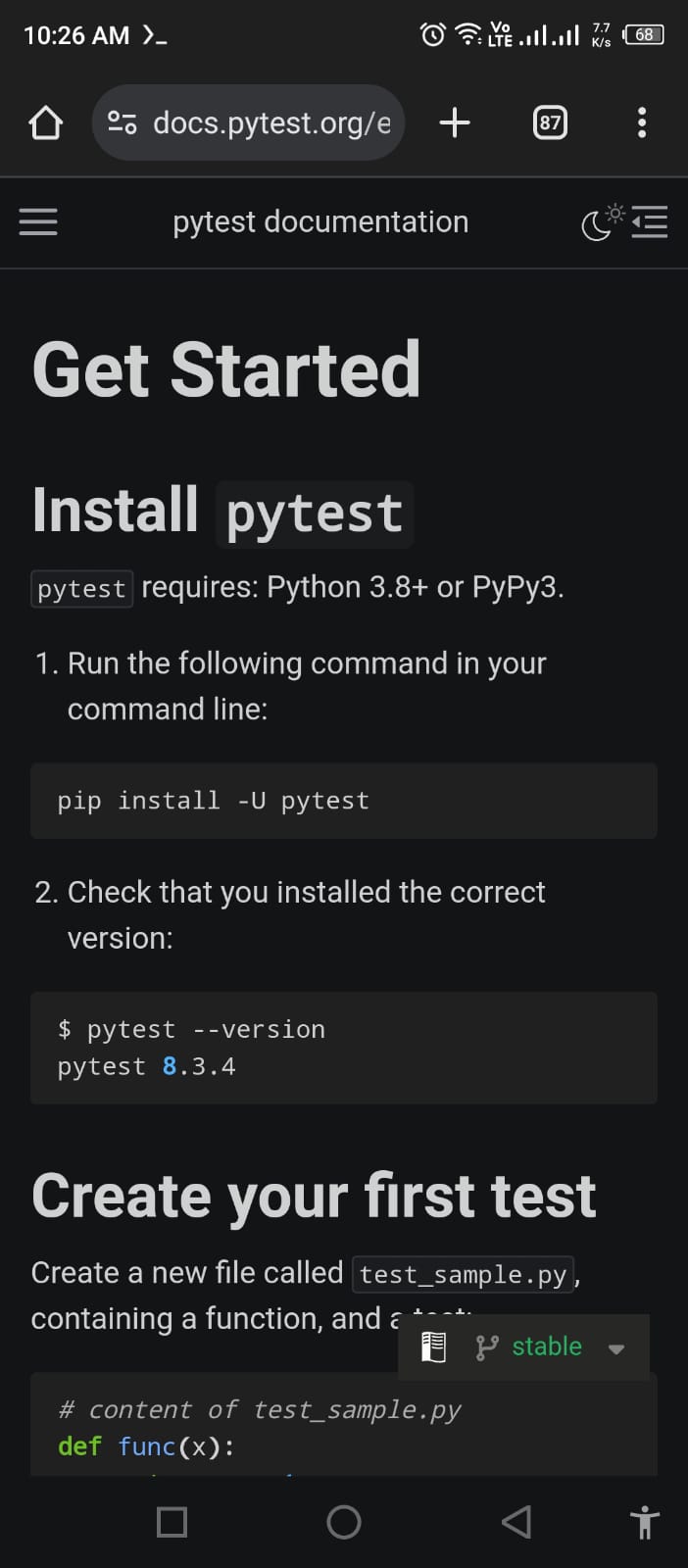 pytest-docs-install