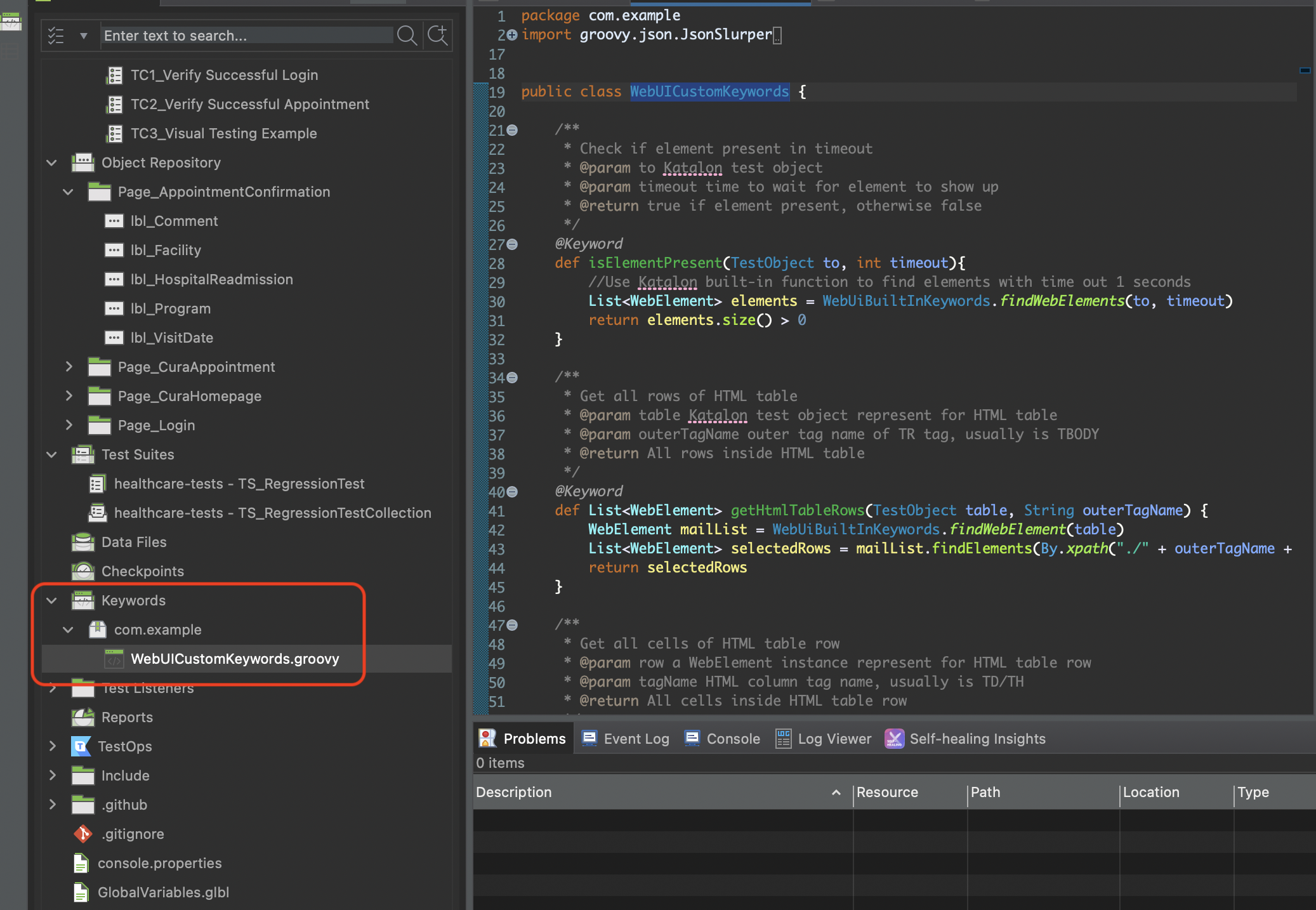 custom keyword healthcase