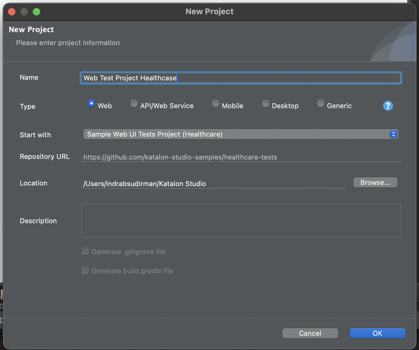 new project web healthcase