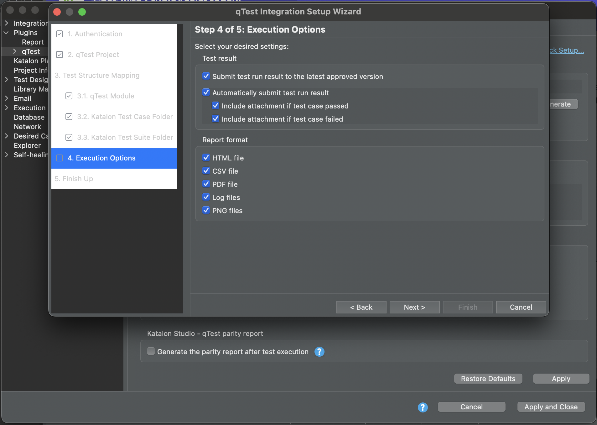 Katalon Execution Options