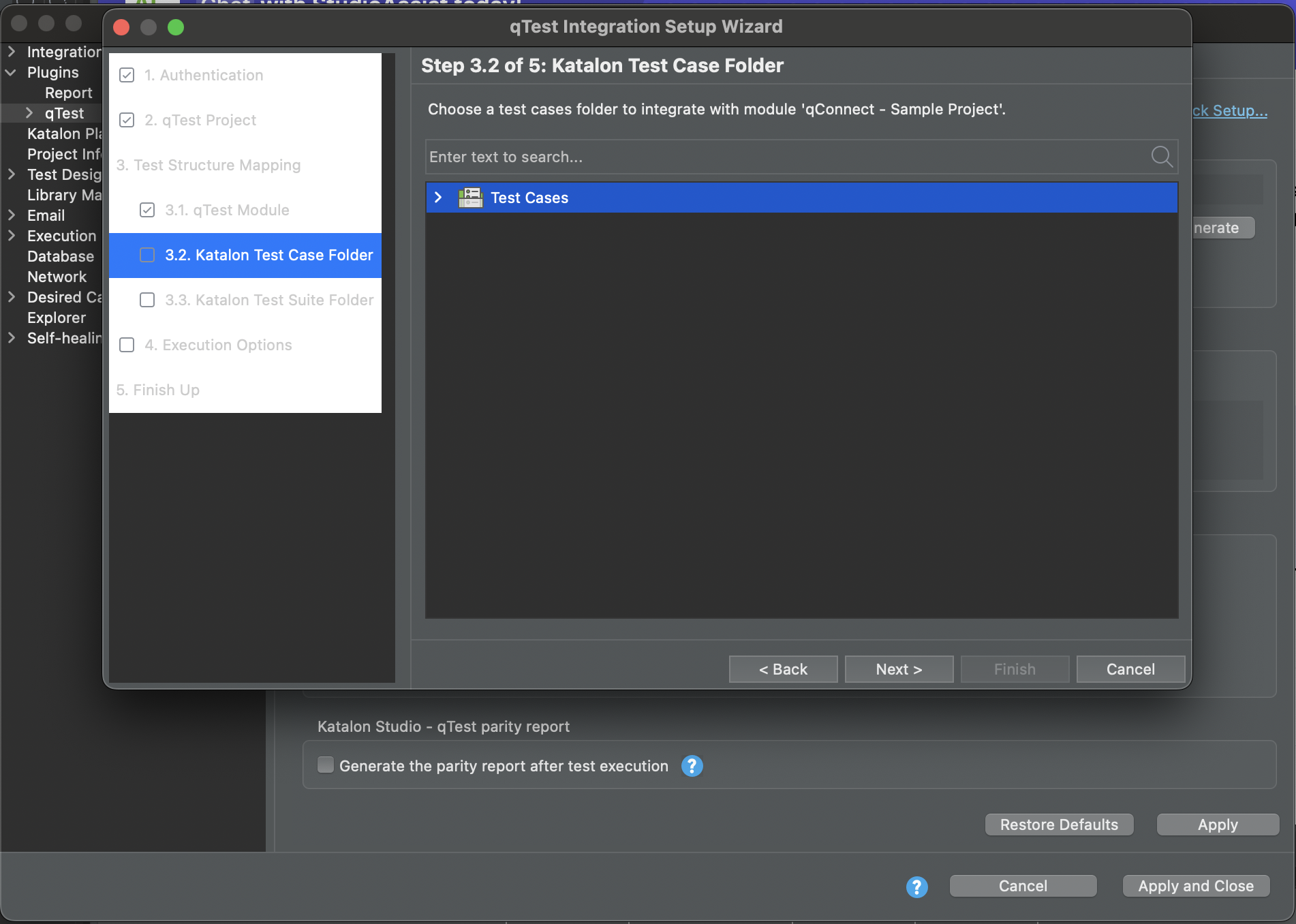 Katalon Test Case Folder