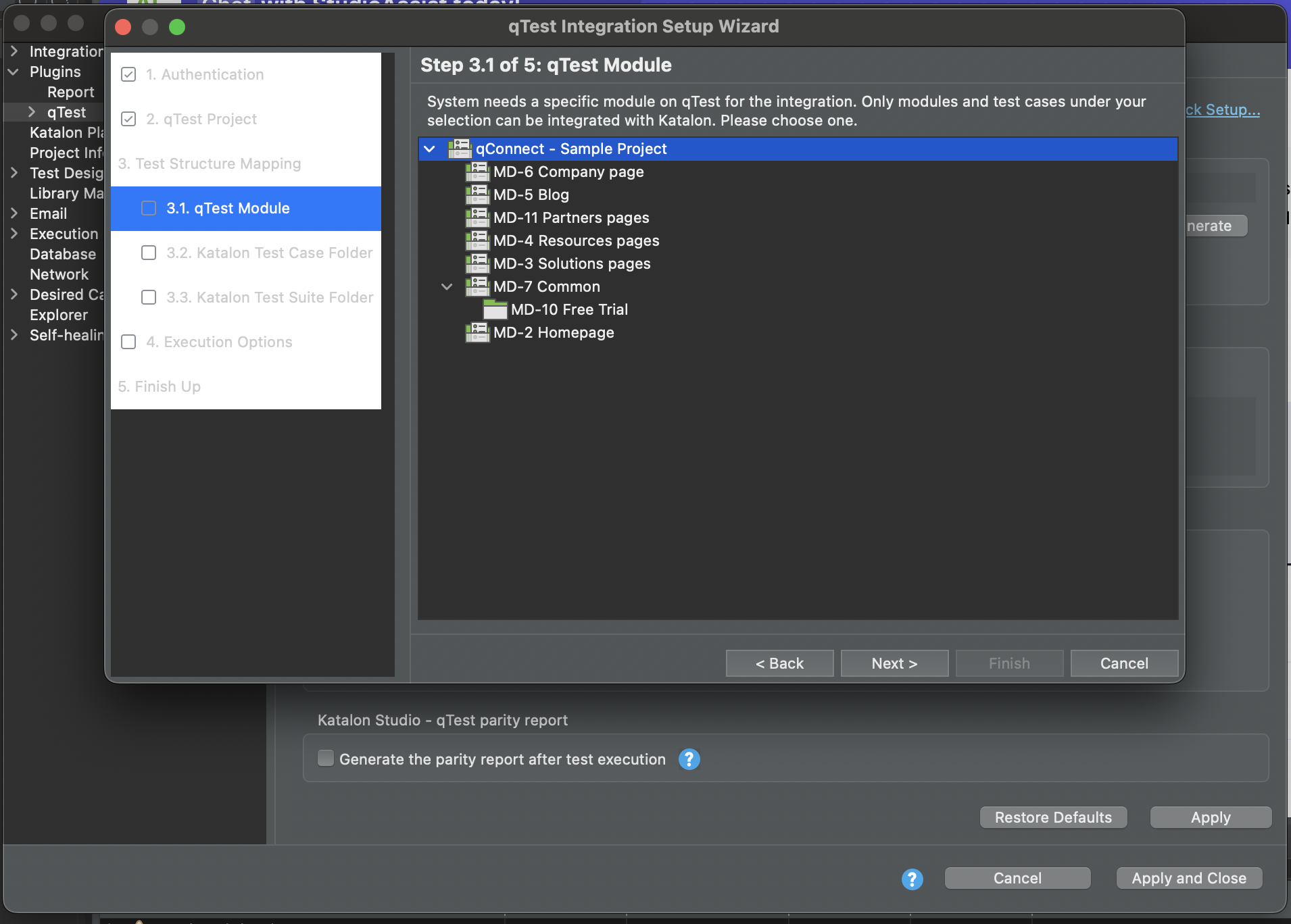 qTest Integration Wizard