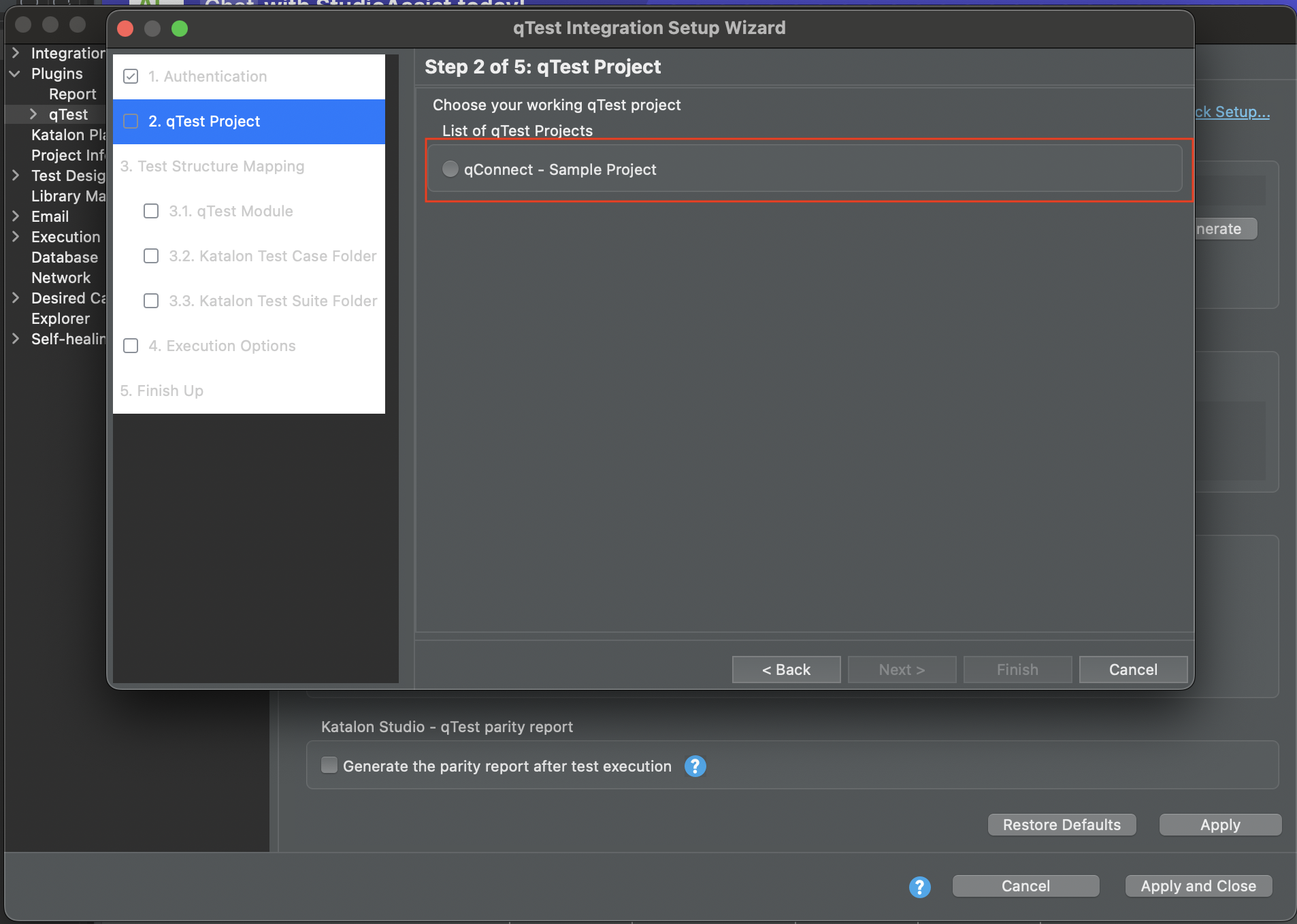 qTest Integration Wizard