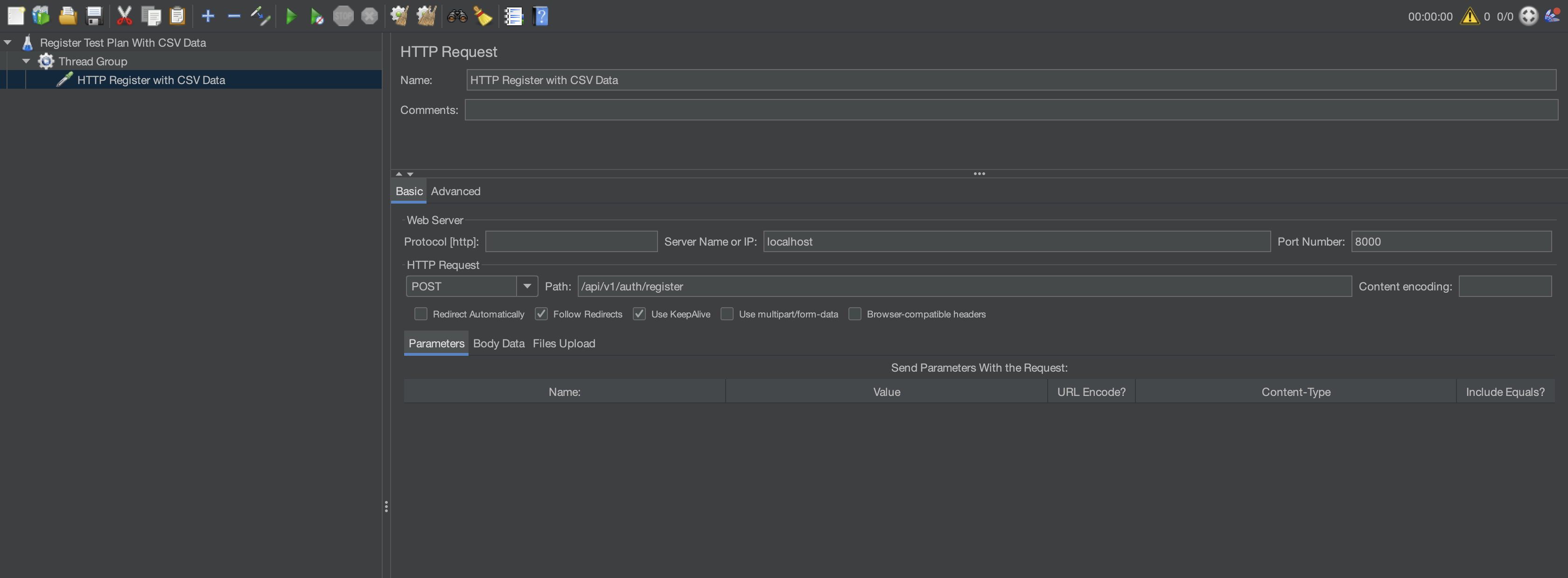New HTTP Request With CSV